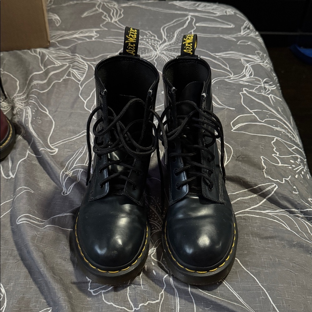 SOLD- Dr. Martens 1460 Blue Leather Lace Up Boots